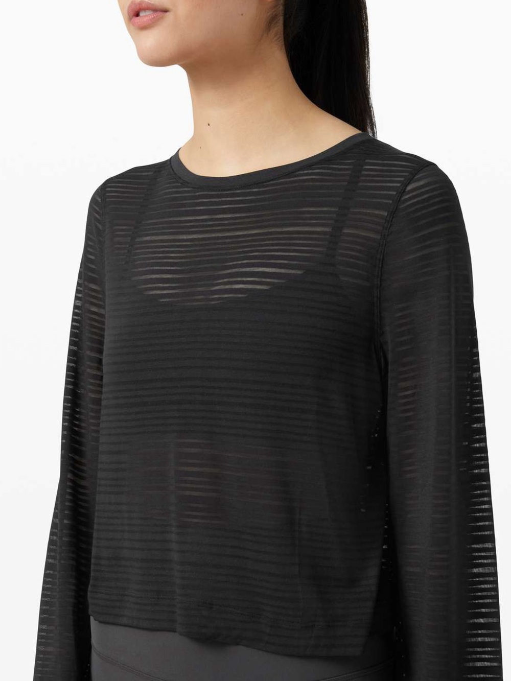 Lululemon Clear and Present Long Sleeve Black Shirt 4 - Picture 2 of 6